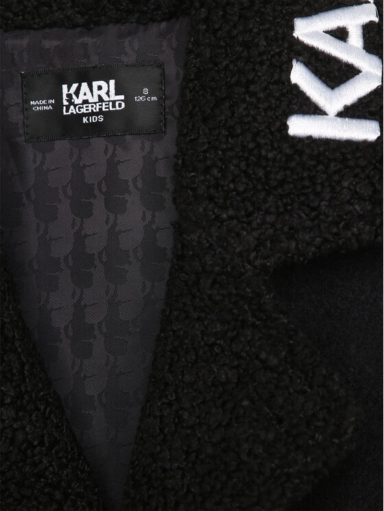 Karl Lagerfeld Kids Karl Lagerfeld Kids Παλτό Z16169 S Μαύρο Regular Fit
