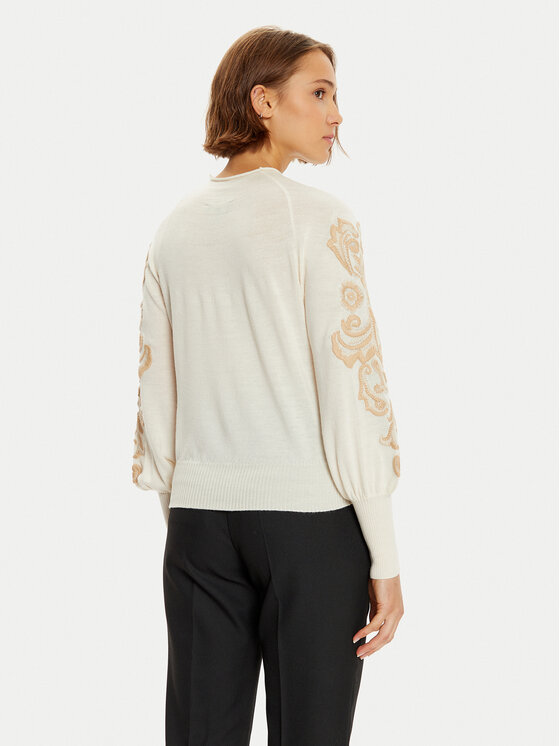 Luisa Spagnoli Luisa Spagnoli Sweter Minucias 58569 Écru Regular Fit