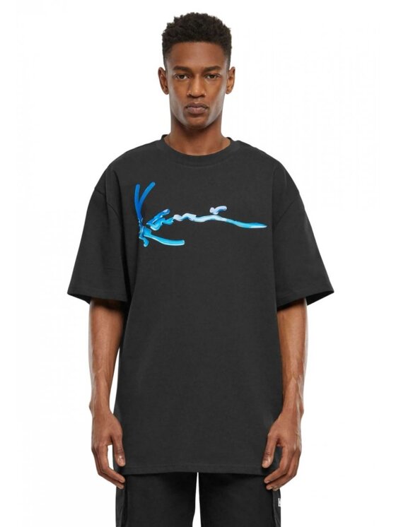 Karl Kani Karl Kani T-shirt WATER SIGNATURE TEE Nero Regular Fit