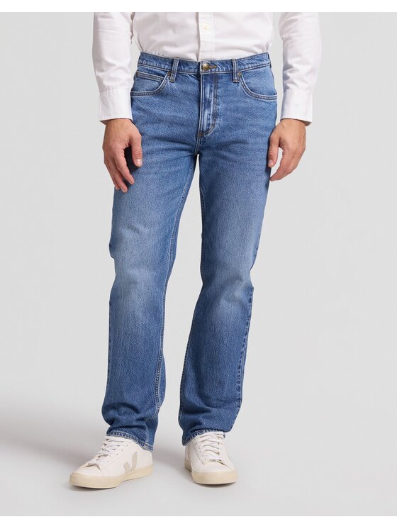 Lee Lee Jeansy WEST Niebieski Straight Leg
