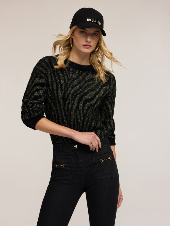 Motivi Motivi Sweter M520W003622N0Z3 Czarny Regular Fit