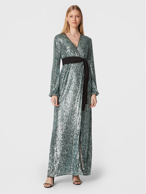Pinko Rochie de seară Germanico 1G18C0 A099 Verde Regular Fit