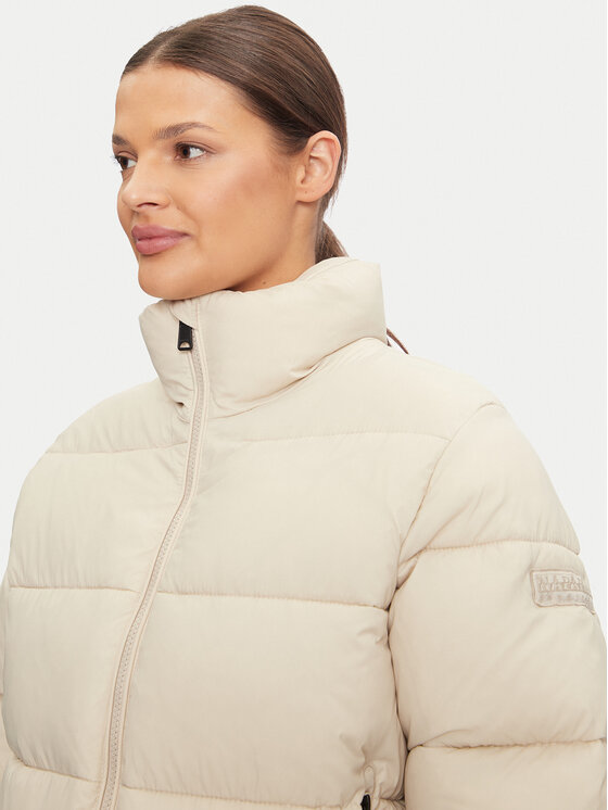 Napapijri Napapijri Žieminė striukė A-Box Logo NP0A4HZ1 Smėlio Loose Fit