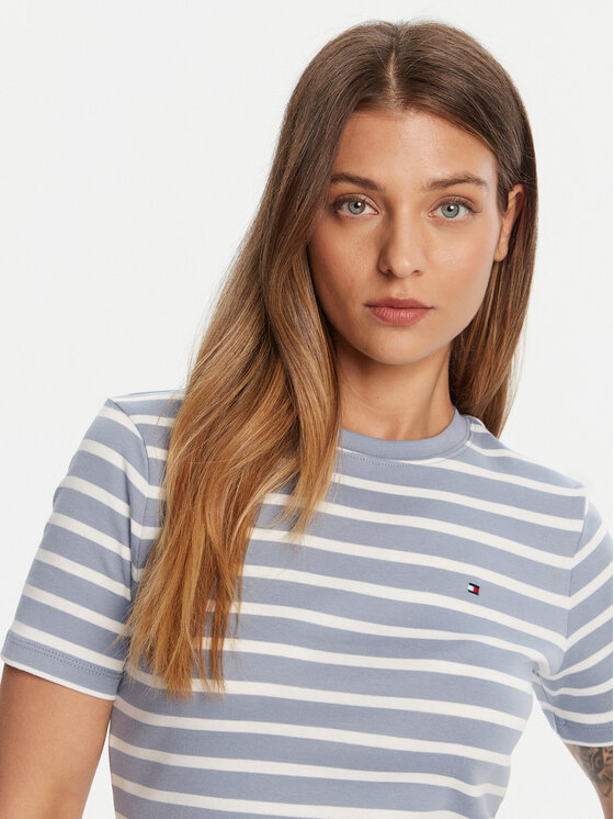 Tommy Hilfiger Tommy Hilfiger T-shirt New Cody WW0WW40587 Svijetloplava Slim Fit