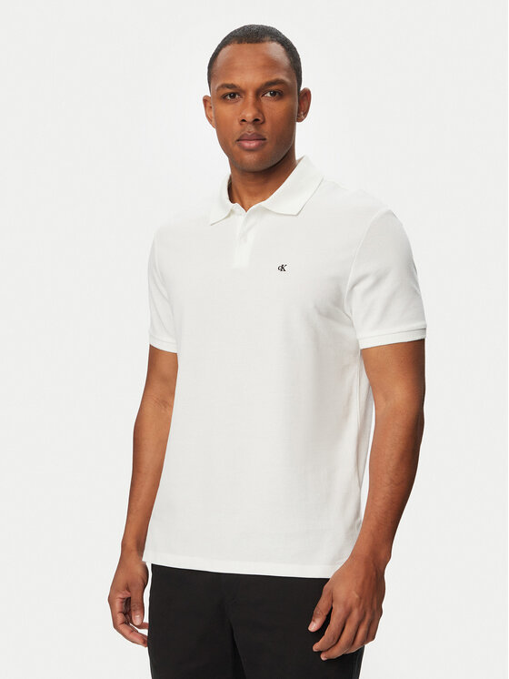 Calvin Klein Tricou polo LV040EM269 Alb Regular Fit