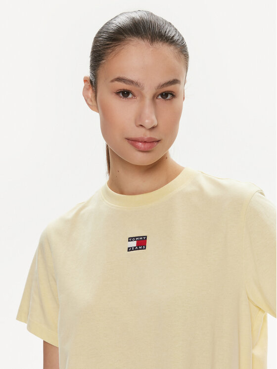 Tommy Jeans Tommy Jeans Marškinėliai Badge DW0DW17391 Geltona Boxy Fit