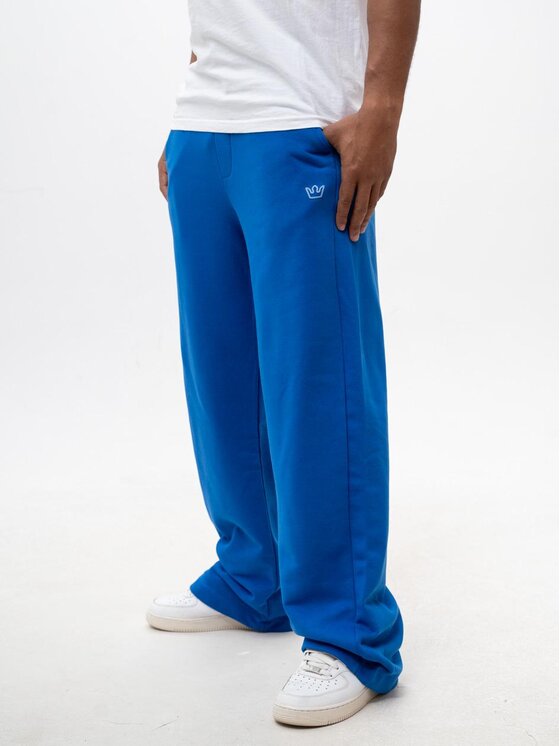 Jigga Wear Jigga Wear Spodnie dresowe Spodnie Dresowe Baggy Męskie Ciemne Niebieskie Jigga Wear Simple Crown XXL Niebieski Baggy Fit