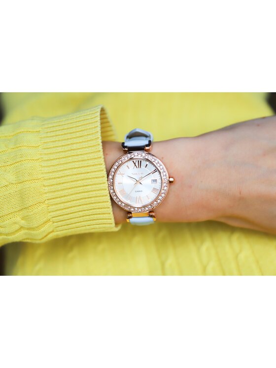 Casio Casio Zegarek SHE-4057PGL-7BUER Niebieski