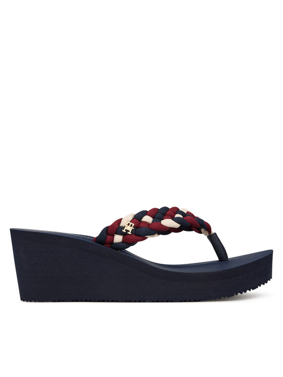 Tommy Hilfiger Tommy Hilfiger Flip flop Th Wedge Braided Summer Sandal FW0FW09198 Colorat