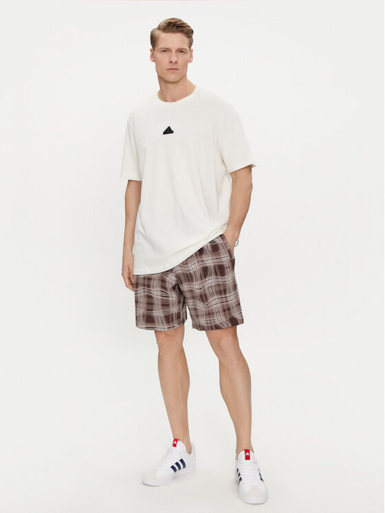 adidas adidas Sportiniai šortai Reveal Allover Print HM4949 Ruda Regular Fit