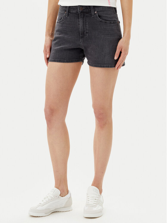 Wrangler Wrangler Džínové šortky Cowboy 112362695 Černá Relaxed Fit