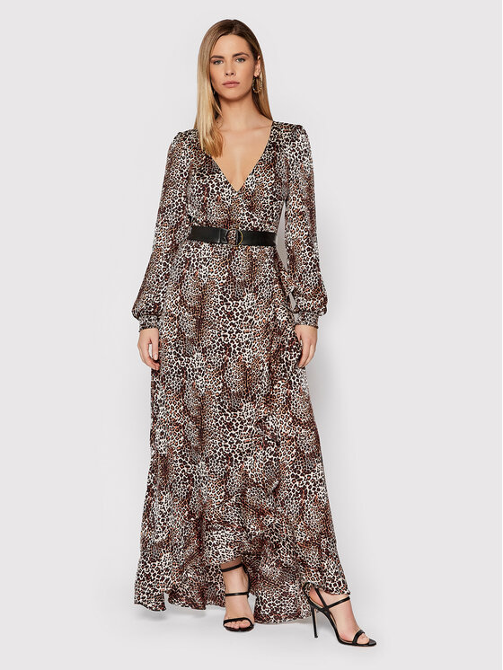 Guess Guess Õhtune kleit W2RK21 WEDU2 Pruun Slim Fit