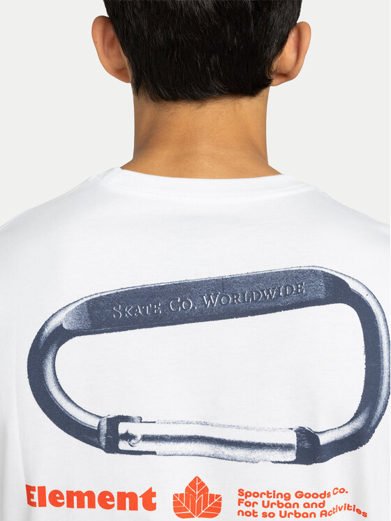 Element Element Marškinėliai Sporting ELYZT00569 Balta Relaxed Fit