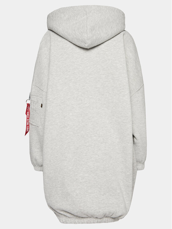 Alpha Industries Alpha Industries Sukienka dzianinowa Label 138041 Szary Oversize