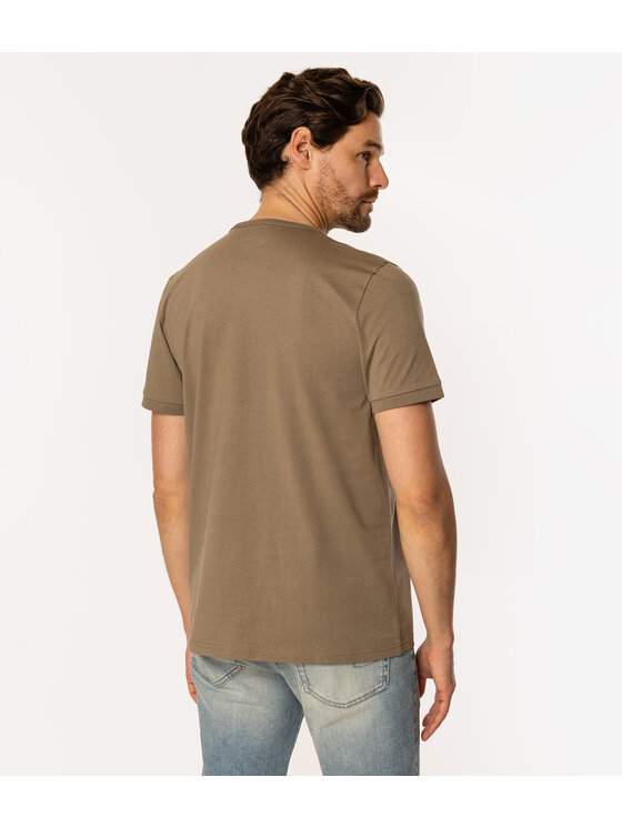 Lee Cooper Lee Cooper T-Shirt HENLEY 1160 Khaki Regular Fit