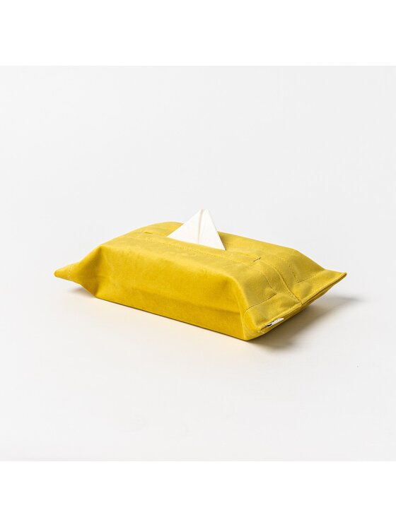 Doram design Doram design Dekoracja Welurowe etui na chusteczki Acacia Żółty