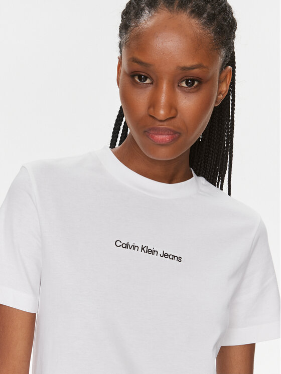 Calvin Klein Jeans Calvin Klein Jeans Tričko J20J221065 Biela Regular Fit