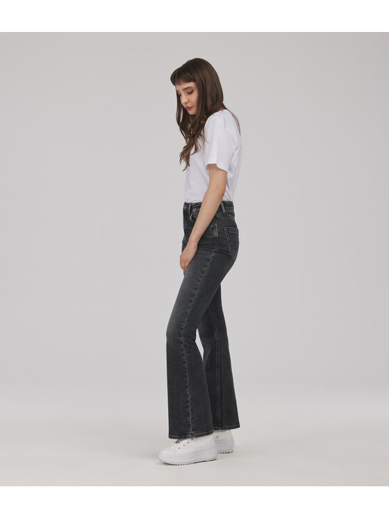 Lee Cooper Lee Cooper Jeansy BECCA Szary Flared Leg