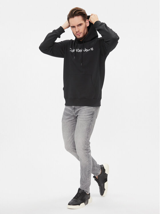 Calvin Klein Jeans Calvin Klein Jeans Pulóver J30J322551 Fekete Regular Fit