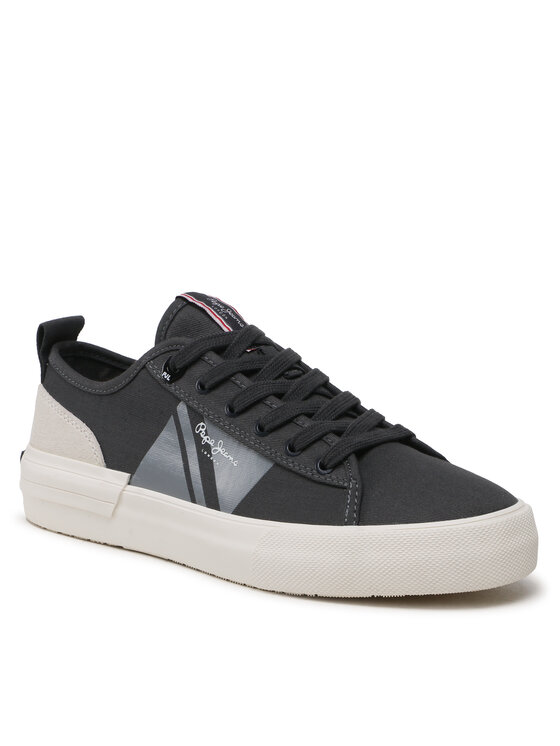 Pepe Jeans Pepe Jeans Sneakers aus Stoff Allen Flag Color PMS30903 Schwarz