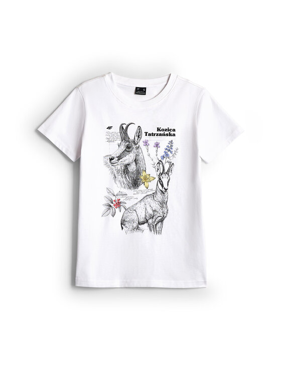 4F 4F T-Shirt OUTLAND Biały Regular Fit