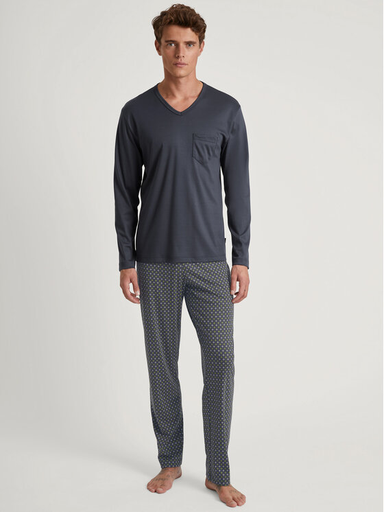 Calida Calida Pyžamo 42184 Šedá Regular Fit