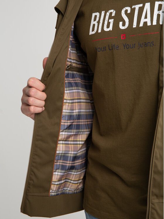 BIG STAR BIG STAR Kurtka przejściowa FABB Zielony Basic Fit