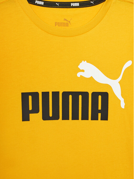 Puma T-Shirt Ess+ 2 Col Logo 586985 Žlutá Regular Fit | Modivo.cz