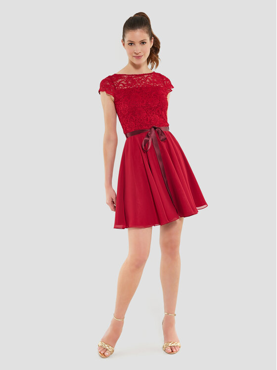 Swing Swing Sukienka koktajlowa 77760510 Czerwony Regular Fit