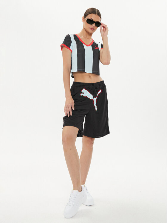 Puma Puma Sportovní kraťasy DUA LIPA 536636 Černá Loose Fit
