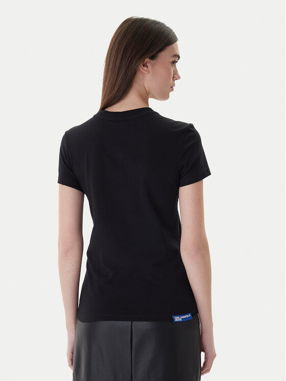 Karl Lagerfeld Jeans Karl Lagerfeld Jeans T-Shirt A1W17004 Černá Slim Fit