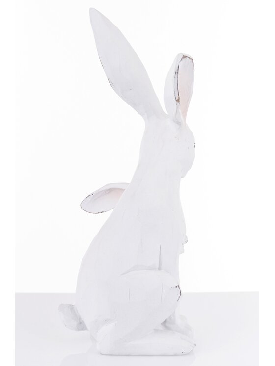 MIAhome MIAhome Figurka 2 przytulone ZAJĄCZKI-2 Biały