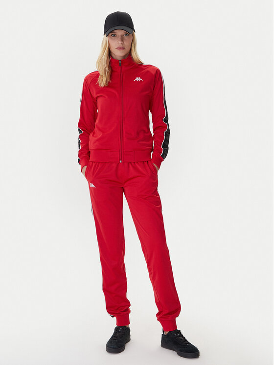 Kappa Kappa Felpa 301PSC0 Rosso Slim Fit