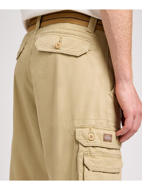 Lee Lee Szorty materiałowe 112145580 Khaki Regular Fit
