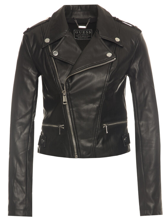 Guess Veste en simili cuir Khloe W01L83 WAOO0 Noir Regular Fit | Modivo.fr