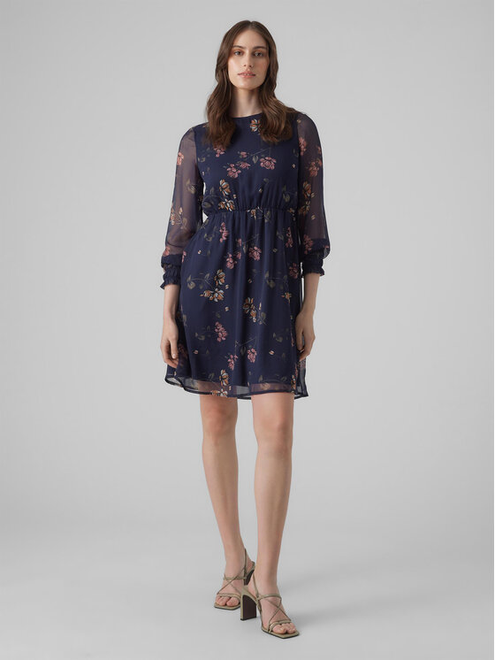 Vero Moda Vero Moda Φόρεμα καθημερινό Milla 10244553 Σκούρο μπλε Regular Fit