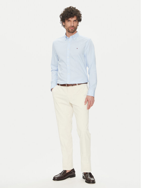 Tommy Hilfiger Tommy Hilfiger Košile MW0MW38556 Světle modrá Slim Fit