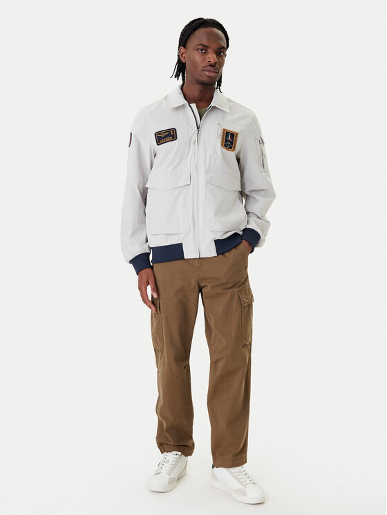 Aeronautica Militare Aeronautica Militare Bomber stila jaka 261AB3049UCT04290 Bēšs Regular Fit