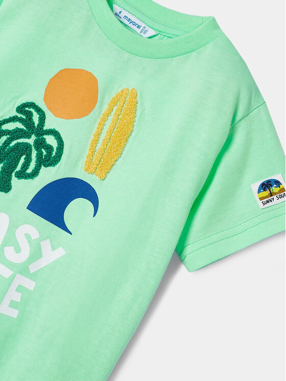 Mayoral Mayoral T-särk 3007 Roheline Regular Fit