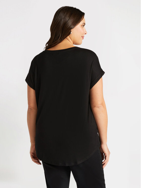 Fiorella Rubino Fiorella Rubino T-shirt G613L708232N033 Nero A-Line Fit