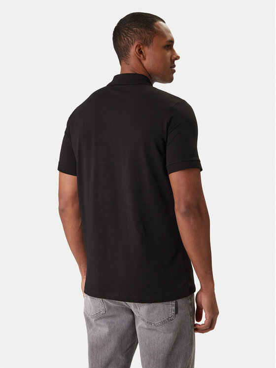 KARL LAGERFELD KARL LAGERFELD Тениска с яка и копчета 745780 561235 Черен Regular Fit