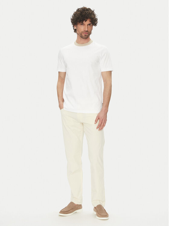 BOSS BOSS Spodnie materiałowe H-Re.Maine5 50538370 Écru Regular Fit