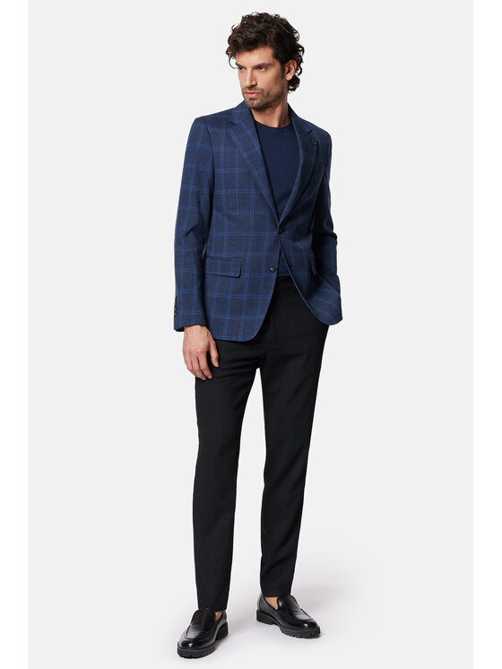 Lancerto Lancerto Marynarka Likely MA131124000011 Granatowy Slim Fit