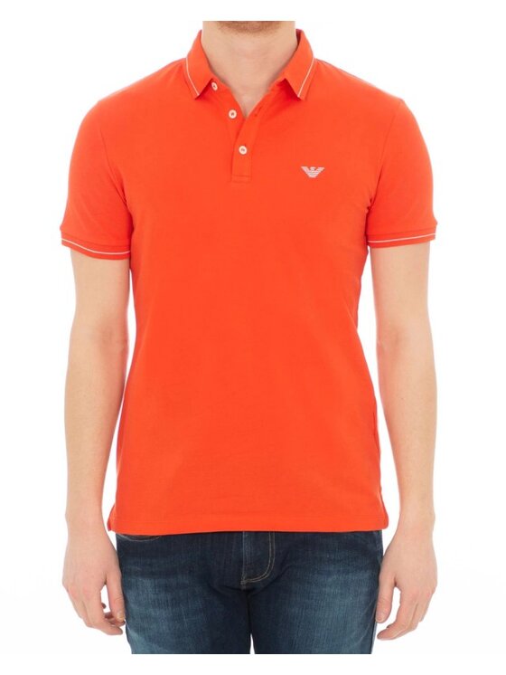 Emporio Armani Emporio Armani Polo 3G1F65 1J46Z Pomarańczowy Slim Fit