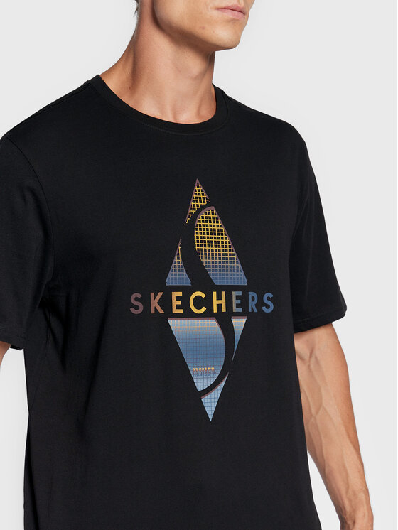 Skechers Skechers T-Shirt Recharge MTS344 Czarny Regular Fit