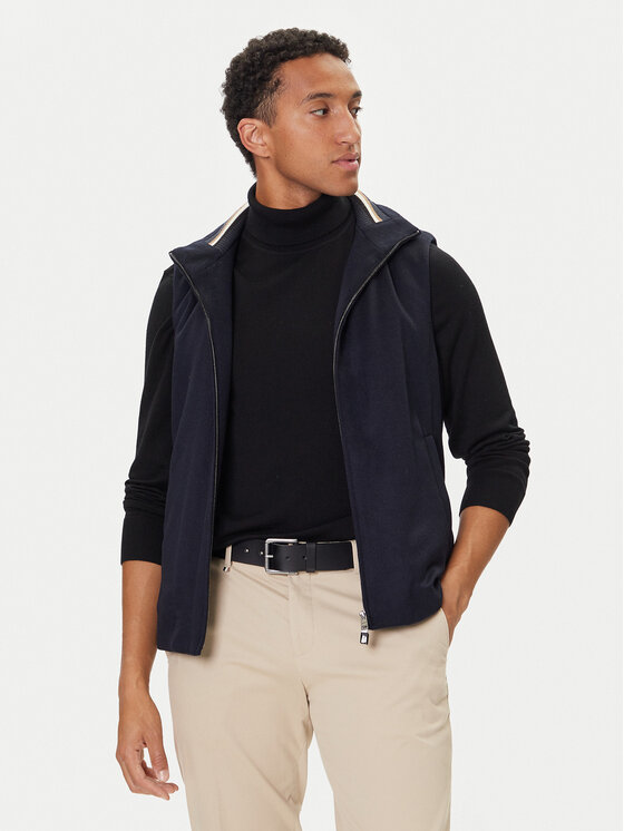 BOSS BOSS Palton de lână H-Jared 50551085 Bleumarin Regular Fit