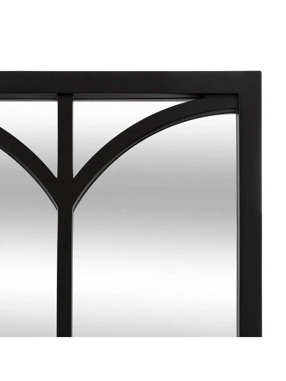 MIAhome MIAhome Lustro okno czarme MDF 90x74 cm Czarny