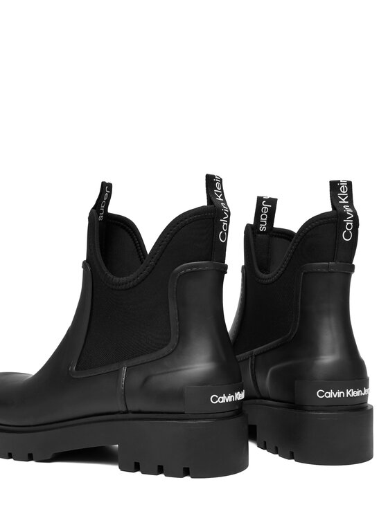 Calvin Klein Jeans Calvin Klein Jeans Gumijasti škornji Mid Rainboot Chelsea YW0YW01034 Črna
