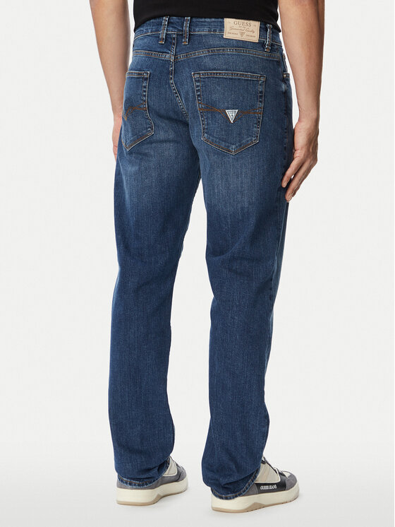 Guess Guess Blugi Angels M6YAN2 D1476 Bleumarin Slim Fit
