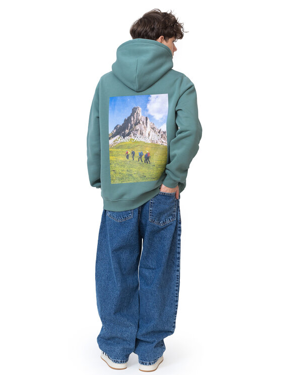 Palto Palto Bluza Hiking Club Zielony Comfort Fit